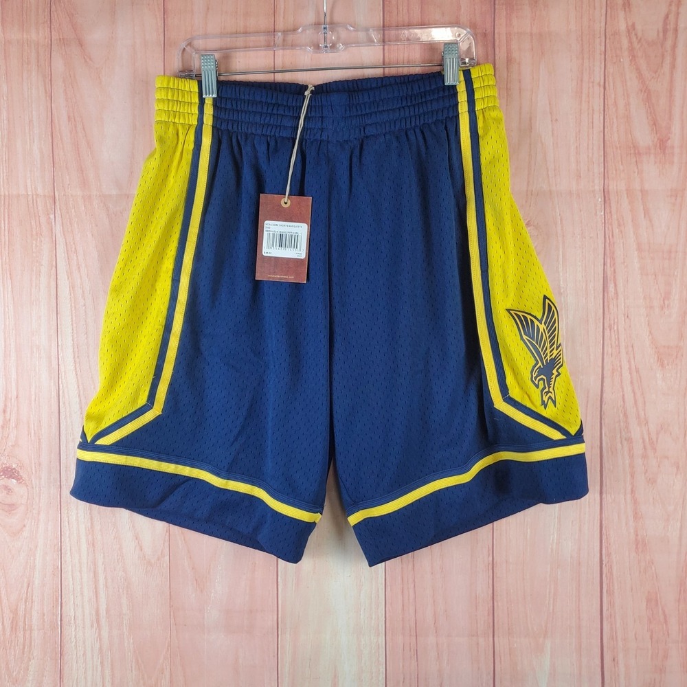Mitchell & Ness Marquette Golden Eagles Shorts Mens Large Basketball Blue Yellow